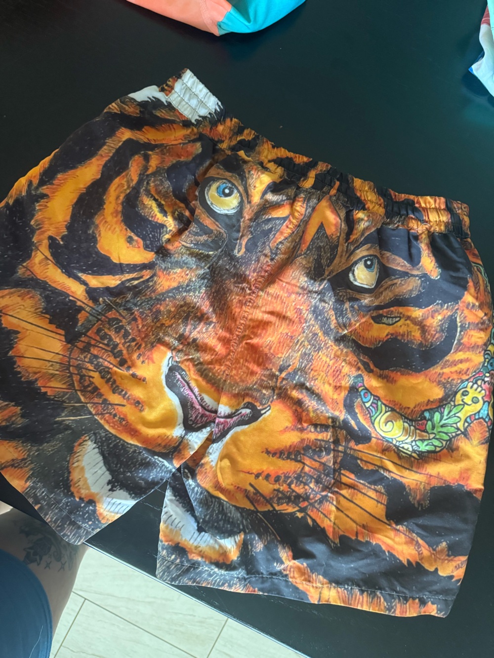 Men’s tiger swim trunks